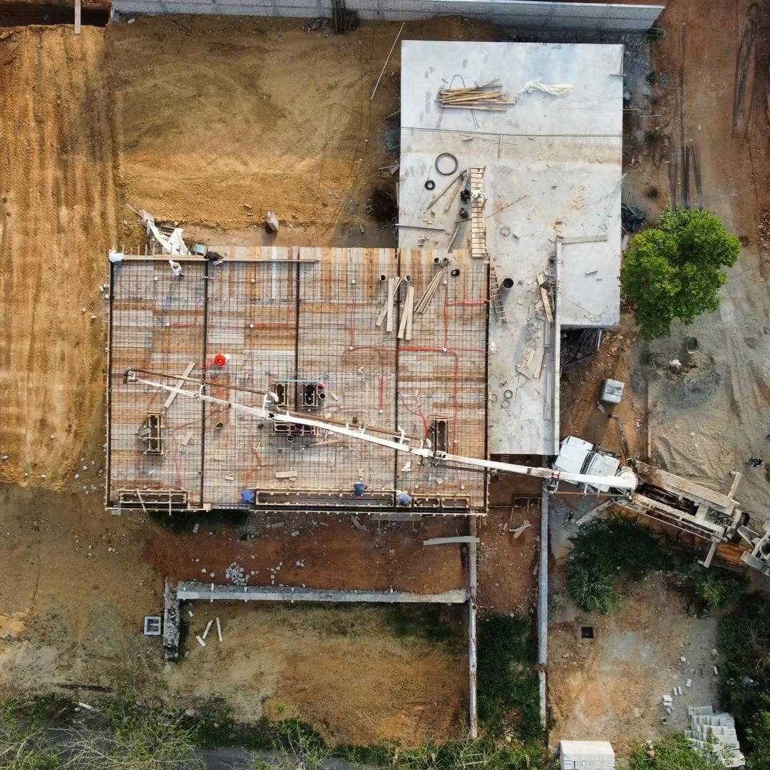 Obra en proceso — vista aérea